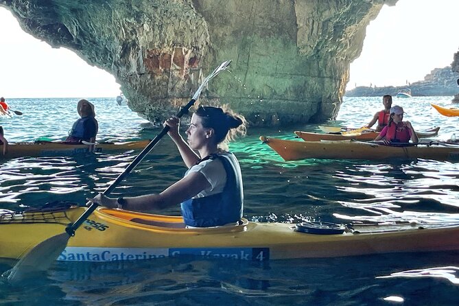 Leuca kayak tour + swimming + speleo-trek in cave - Paddling along Santa Maria di Leuca’s Ionian coast