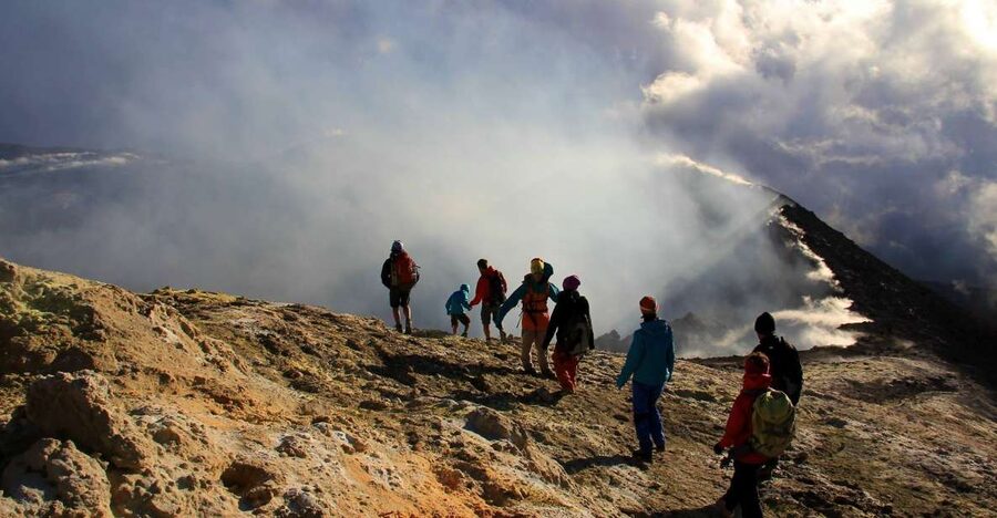Linguaglossa: Mt Etna Summit Crater Hike with Optional 4x4 - Walking toward Bocca Nuova and the summit area
