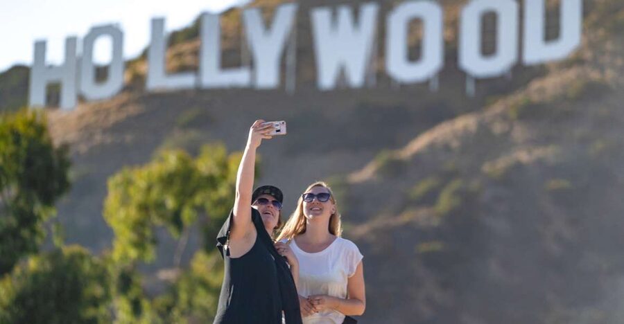 Los Angeles: Hollywood Sign Adventure Hike and Tour - The uphill route and the views toward Griffith Observatory
