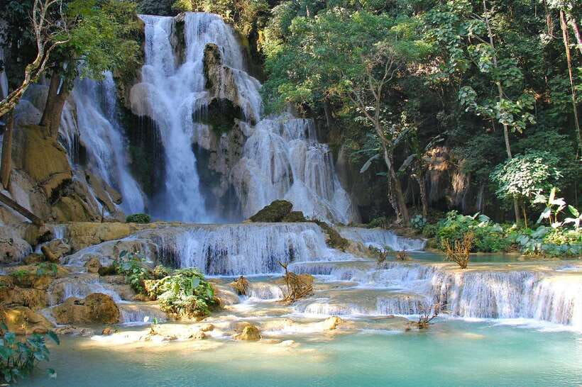 Luang Prabang Trekking LongLao to Kuang si falls full day - Rice, herbs, and gardens along the trail