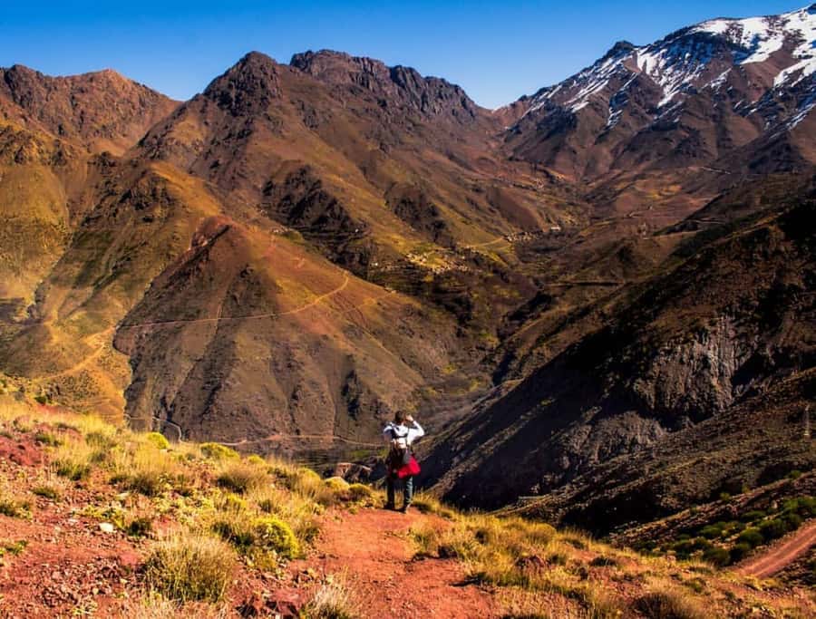 Marrakech: Atlas Mountains Summit Day Trek 2700m - From Marrakech traffic to the Imlil Valley