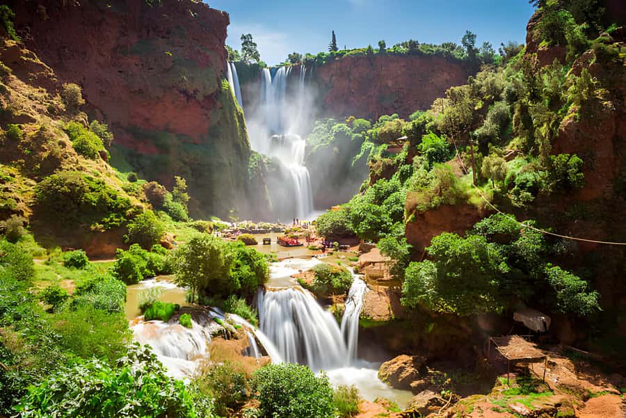 Marrakesh: Ouzoud Waterfalls Trip with Hike & Boat Option - The waterfall viewpoints and rainbow spray