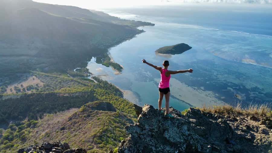 Mauritius: Le Morne: Intimate Hike Away from the Crowd - The first climb: steady cardio to 260 meters
