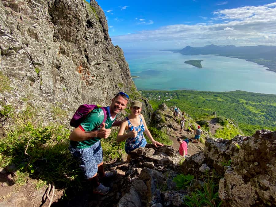 Mauritius: Le Morne Mountain UNESCO Eco Hike - Reaching the summit and the famous V