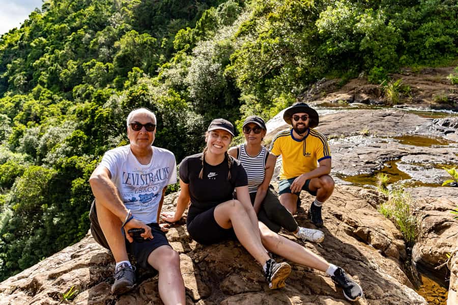 Mauritius: The Iconic Waterfalls hike + Mauritian picnic - Reaching Tamarind Falls with a local guide