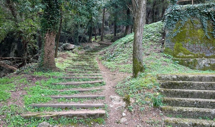 Meteora: Sunset Hike to Secret Caves - Starting at the foothills and walking upward