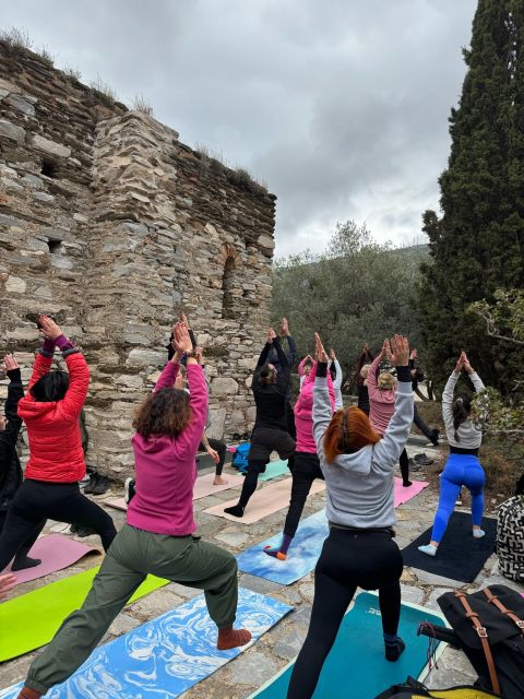 Morning Yoga & Hike in Santorini, Stillness & Local Vibes - Water, a cereal bar, and the return walk