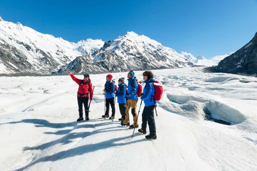 Mount Cook: 3-Hour Tasman Glacier Helicopter Ride and Hike - A helicopter landing on Tasman Glacier