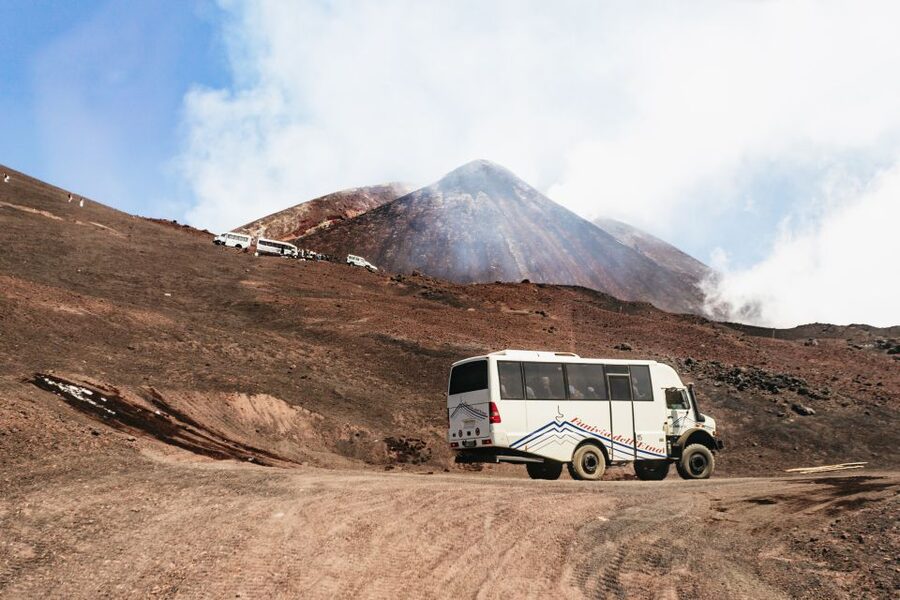 Mount Etna: scenic Summit Trek with a volcano Guide and Gear - Taking a break at high altitude
