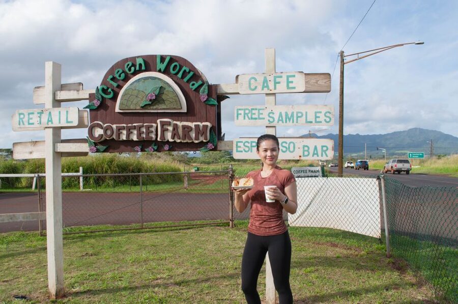 Oahu: Valley of Waimea Falls Swim & Hike with Lunch & Dole - Coffee and a pastry at Greenworld Coffee Farm