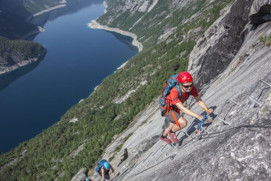 Odda: Full-Day Trolltunga Hiking, and Climbing Tour - Climbing 250 meters with metal rungs and cable