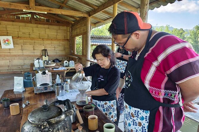 Off the Map Chiang Mai Jungle Coffee Trek Roast and Brew - Brewing with the V60 pour-over method