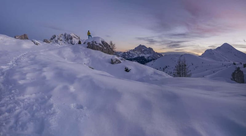 One day hike with snowshoes to discover Dolomites - Meeting your guide and choosing the route