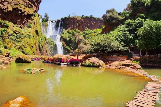 Ouzoud Waterfalls Guided Hike and Boat Trip from Marrakech - The steep walk down to the river