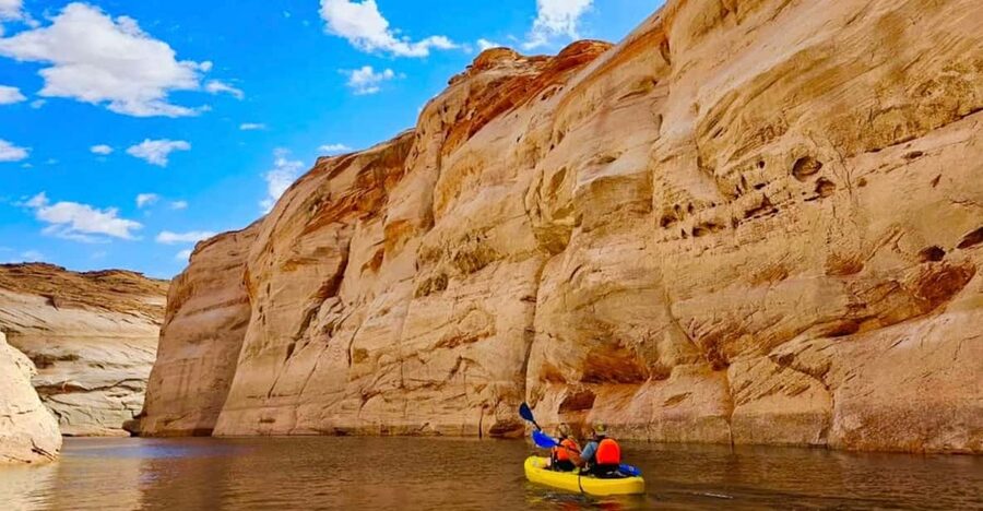 Page: Lake Powell Kayak & Water Antelope Canyon Hiking Tour - Entering Water Antelope Canyon from the lake