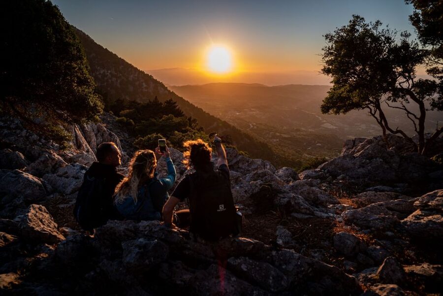 Rhodes: Profitis Ilias Guided Sunset Hike - Walking through ilex, pine, and olive trees