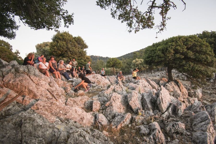 Rhodes: Profitis Ilias Guided Sunset Hike - The sunset break, with a Rhodes snack