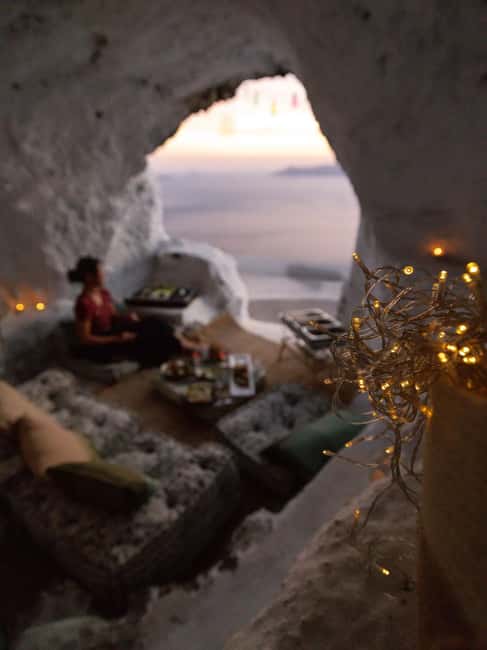 Santorini: Caldera Cave Hike and Dinner - Sunset, candlelight, and the pace of dinner