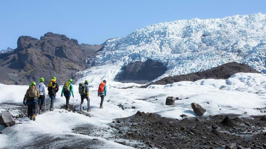 Skaftafell: Falljokull Glacier Easy Group Hike - The approach walk shows you the retreating ice