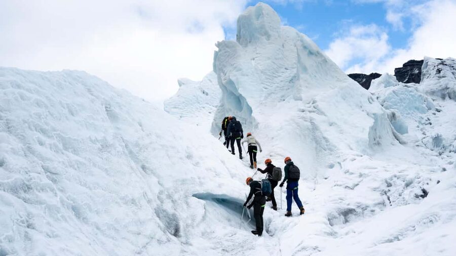 Skaftafell: Glacier XTreme - Hike & Ice Climbing Adventure - Learning to climb blue ice