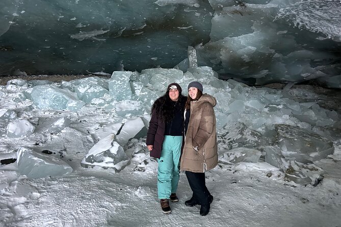 Snowshoe Hike to Castner Glacier Ice Cave - Inside the Castner Glacier ice cave