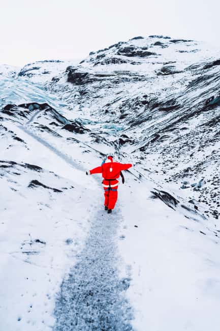 Sólheimajökull: Blue Ice Glacier Hike near Vík (Easy) - Blue crevasses, moulins, and volcanic stripes