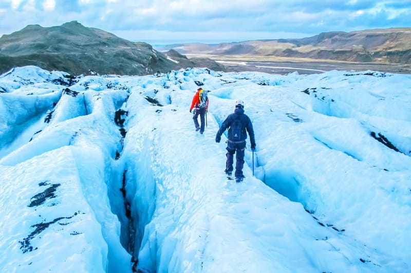 Sólheimajökull Glacier Hike - Learning to use crampons before stepping onto the ice