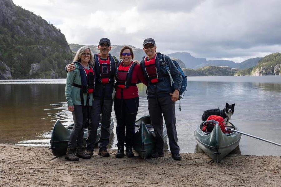 Stavanger: Preikestolen Hidden Trail Hike + Canoe + Lunch - Views before you reach the famous rock