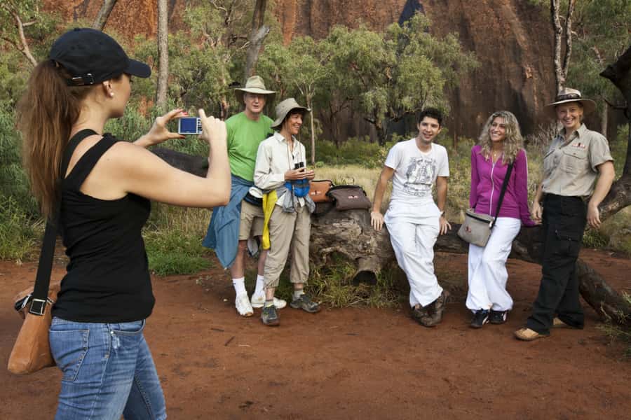 Uluru: Guided Trek of Uluru's Base in a Small Group - Sunrise at the base, before the heat arrives