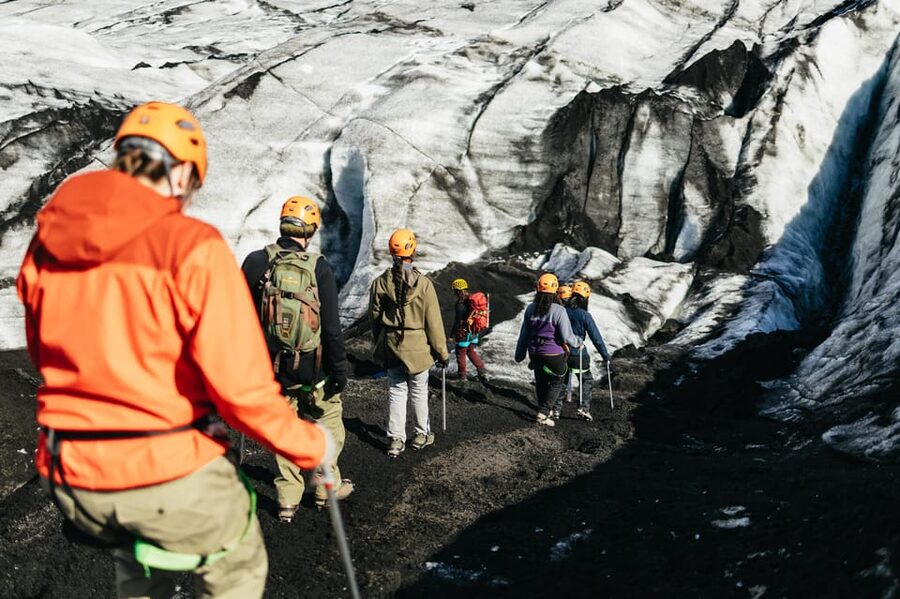Vik: Guided Sólheimajökull Glacier Hike - Finding your footing on the glacier
