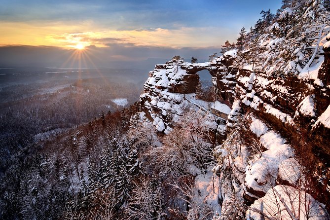 Winter Fairytale The BEST of Bohemian & Saxon Switzerland Hiking Tour - The early start from Prague